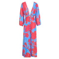 One Piece Swimsuit Cardigan Women Long Sleeve Printed Bikini Cover Up Robe Bella Mia