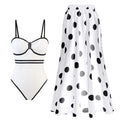 One Piece Swimsuit Covering Belly Thin Swimsuit round Skirt Set Best