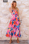 Women Clothing Sexy Summer Holiday Floral Print Fit Horn Strap Dress Women