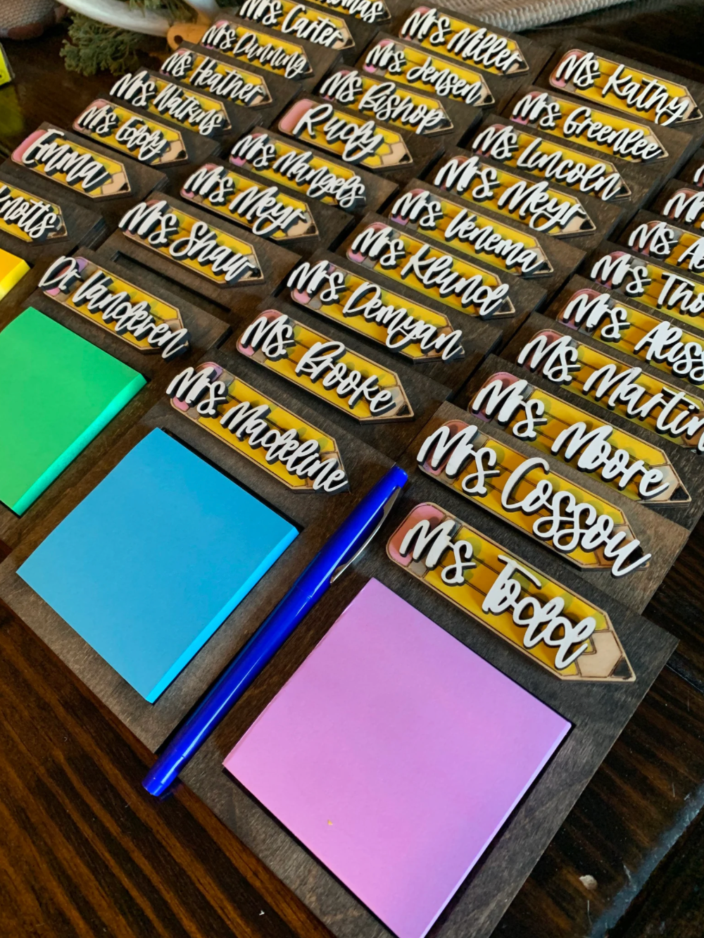 Personalized Sticky Note Holder