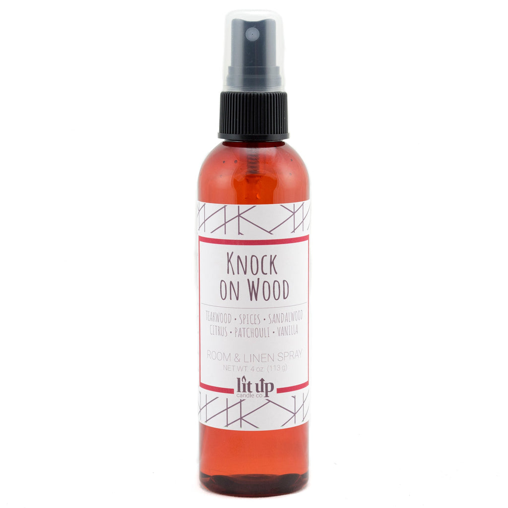 Knock on Wood scented 4 oz. room & linen spray - FKA Teakwood & Cardamom