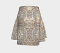 Gold Star Pattern Glittery Flared Short Skirt