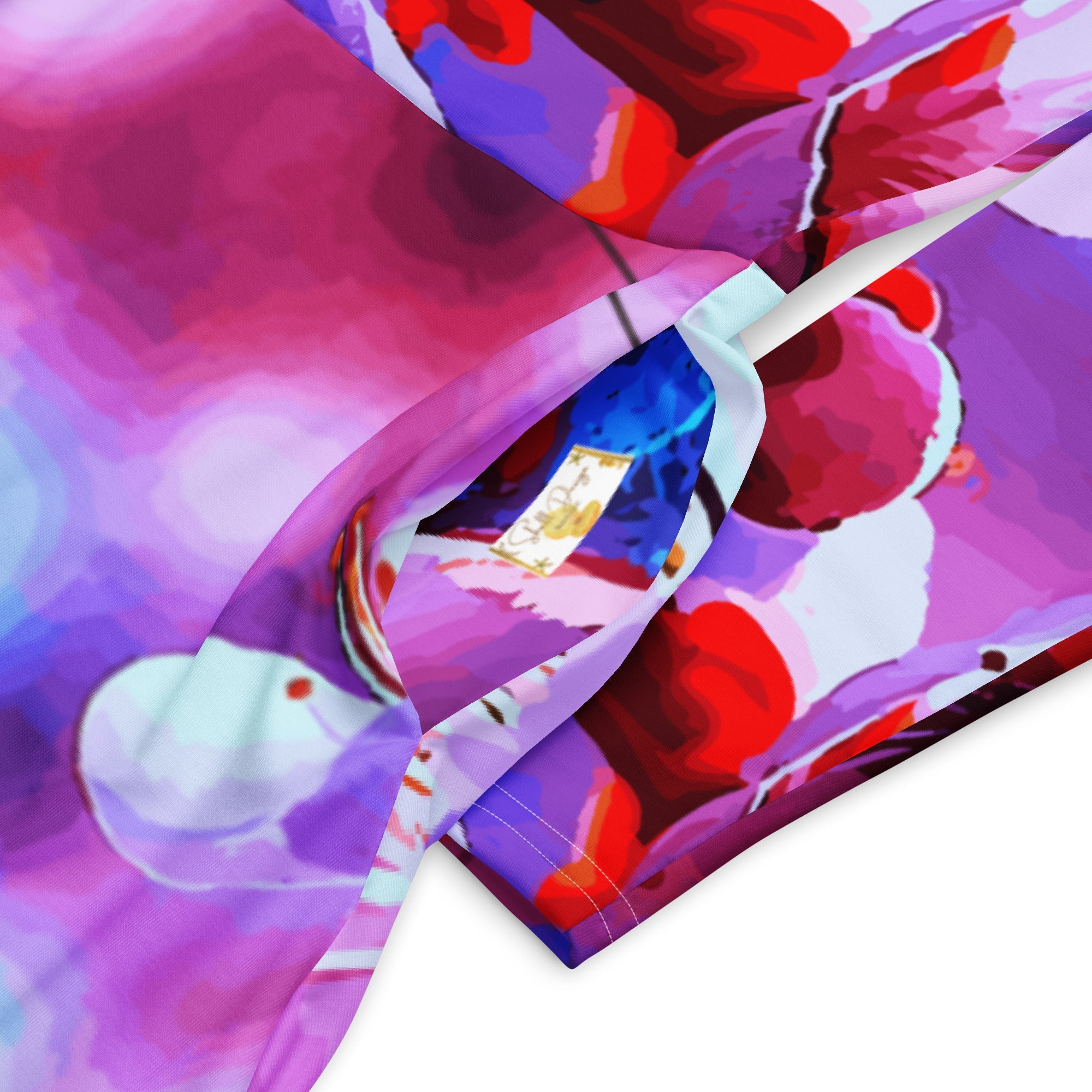 Beautiful Butterfly with Cherry Blossoms Printed Long Sleeve Midi Dress