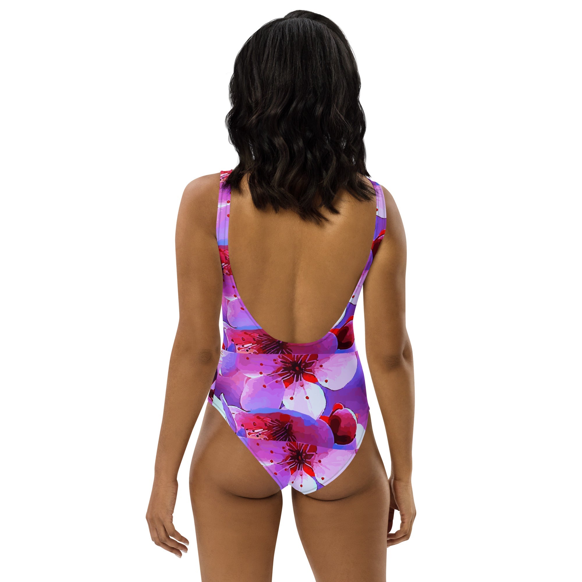 Beautiful Butterfly with Cherry Blossoms Beachwear One-Piece Swimsuit