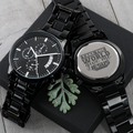 Take the World Give Me Jesus Faith Based Engraved Black Chonograph Watch