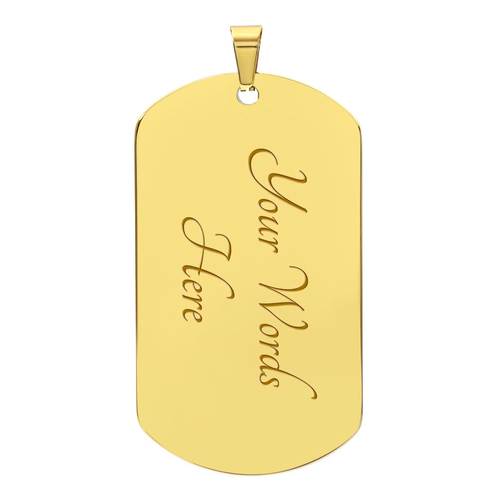 4th of July Bald Eagle Graphic Dog Tags Necklace