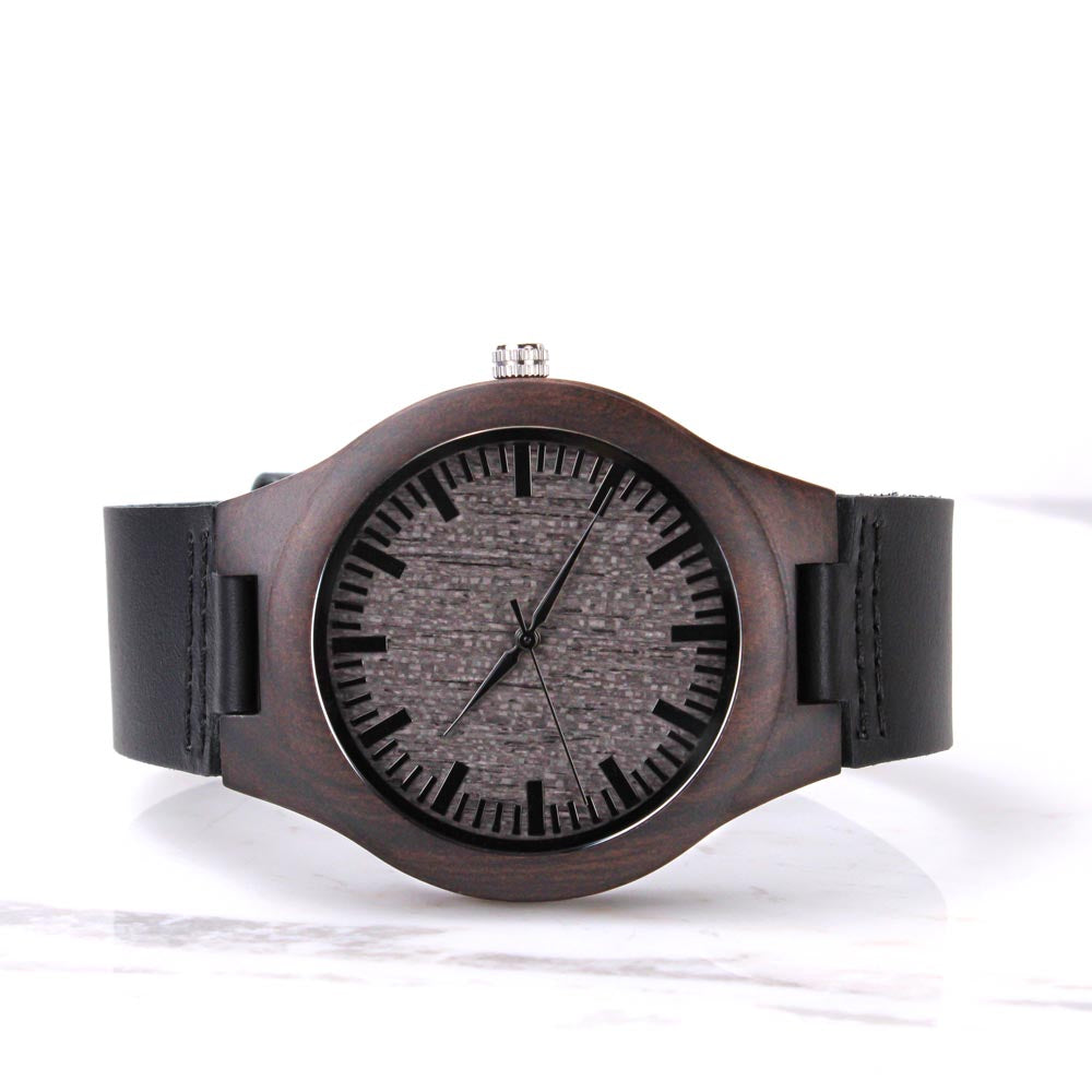 Congrats Engraved Luxury Wooden Watch Graduation Gift