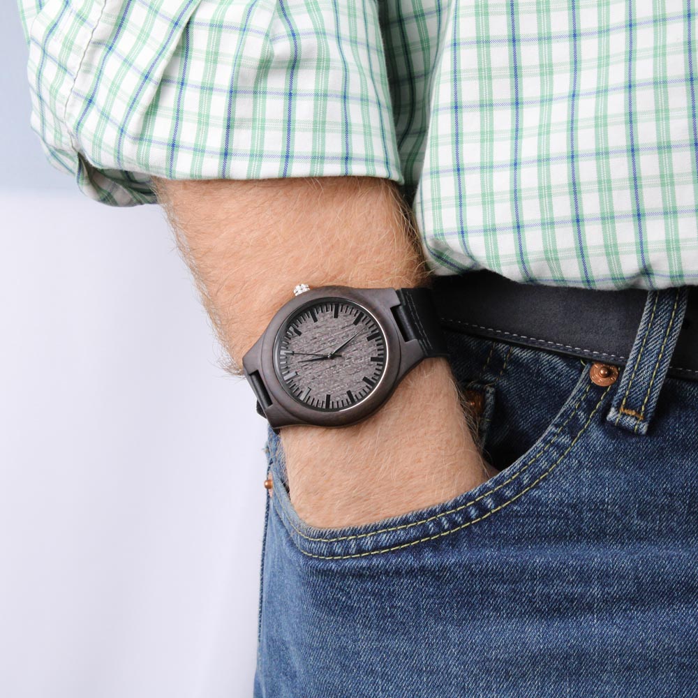 I Almost Love You More Than Bacon Funny Engraved Wooden Watch