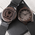 Trophy Husband Funny Engraved Wooden Watch