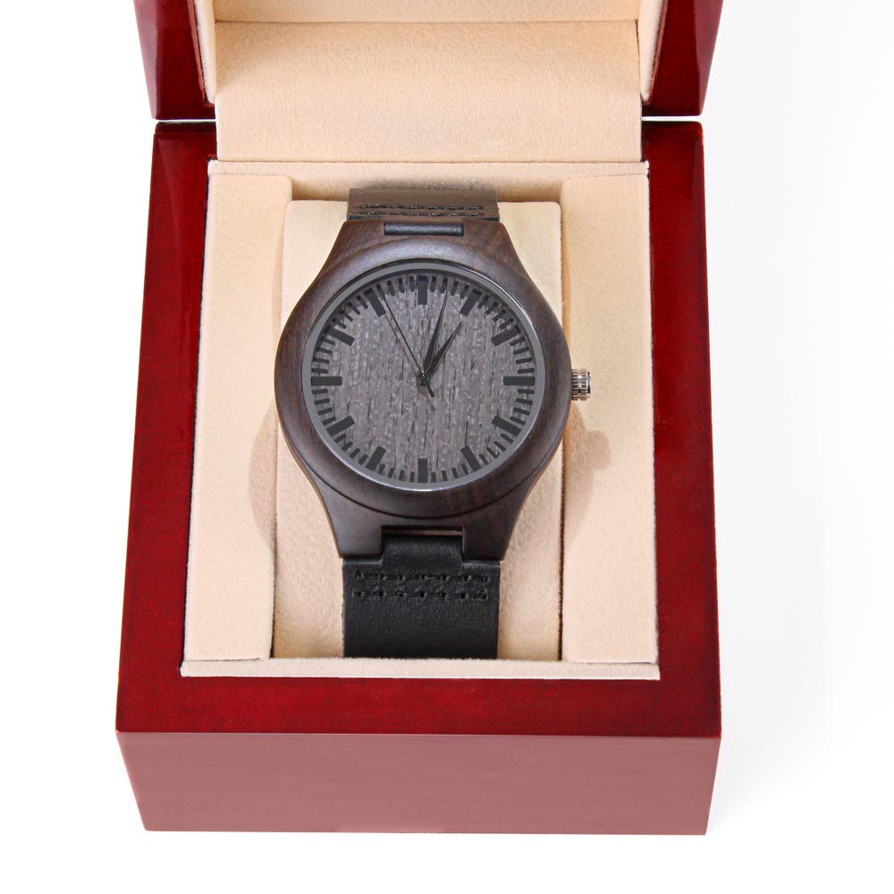 Child of God Engraved Wooden Watch