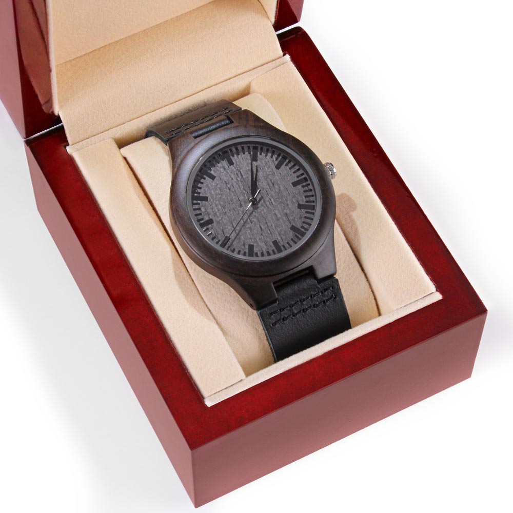 You Are My Happily Ever After Engraved Wooden Watch
