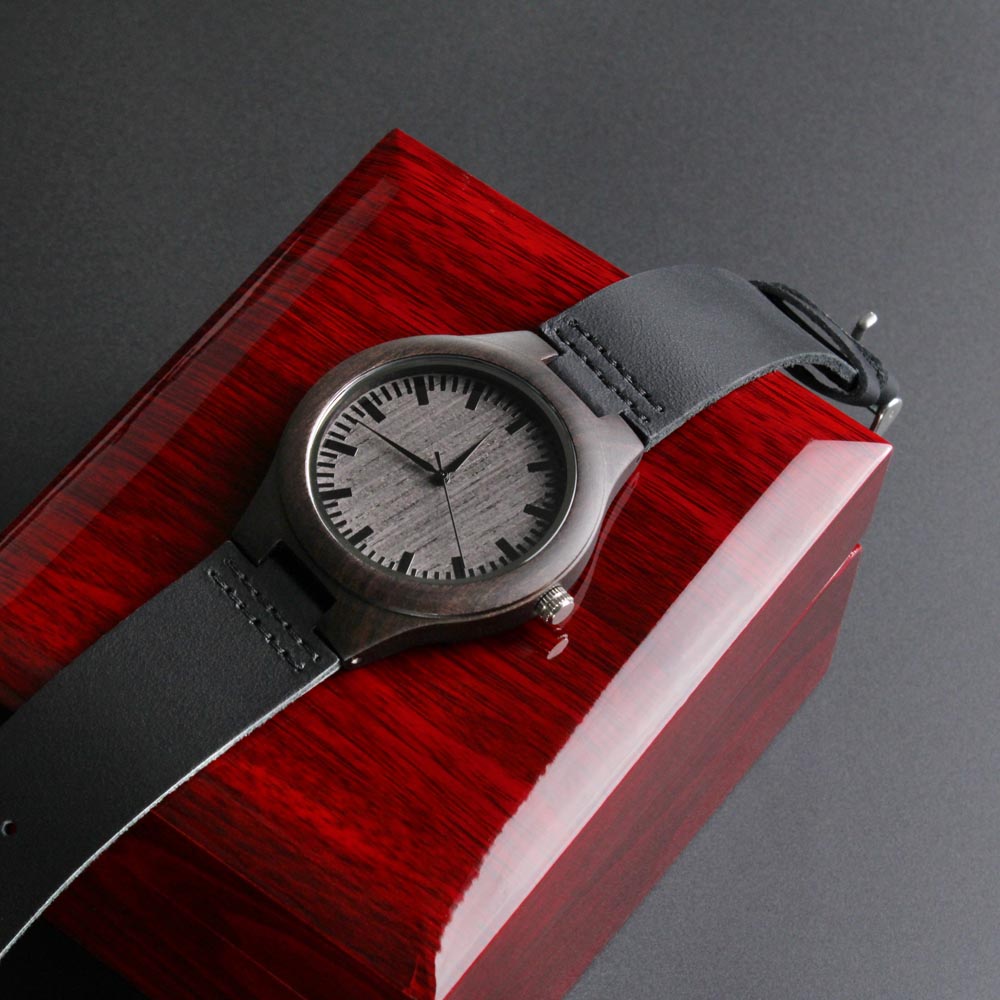 You Are My Happily Ever After Engraved Wooden Watch