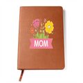 Mom with Flowers Graphic Leather Journal