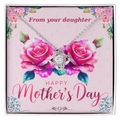 Happy Mother's Day From Your Daughter Love Knot Necklace with Card