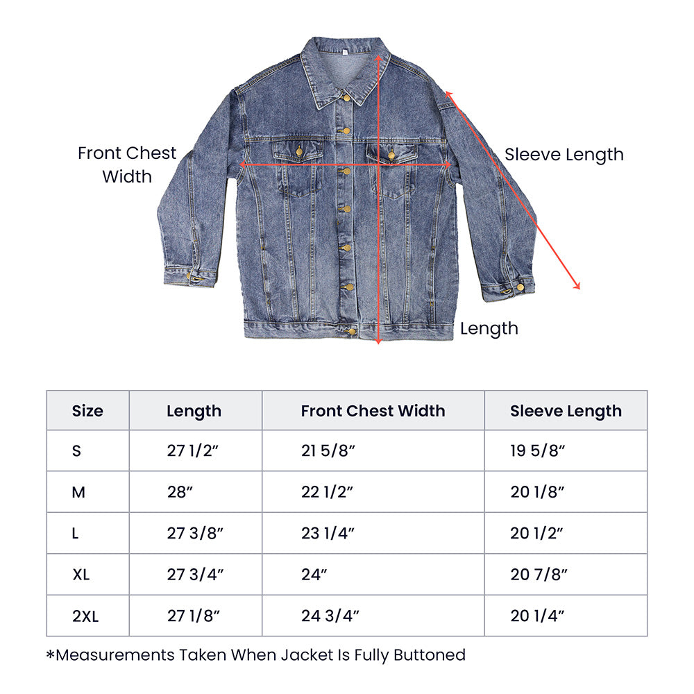 Beautiful Gorgeous Confident Woman Oversized DTG Denim Jacket