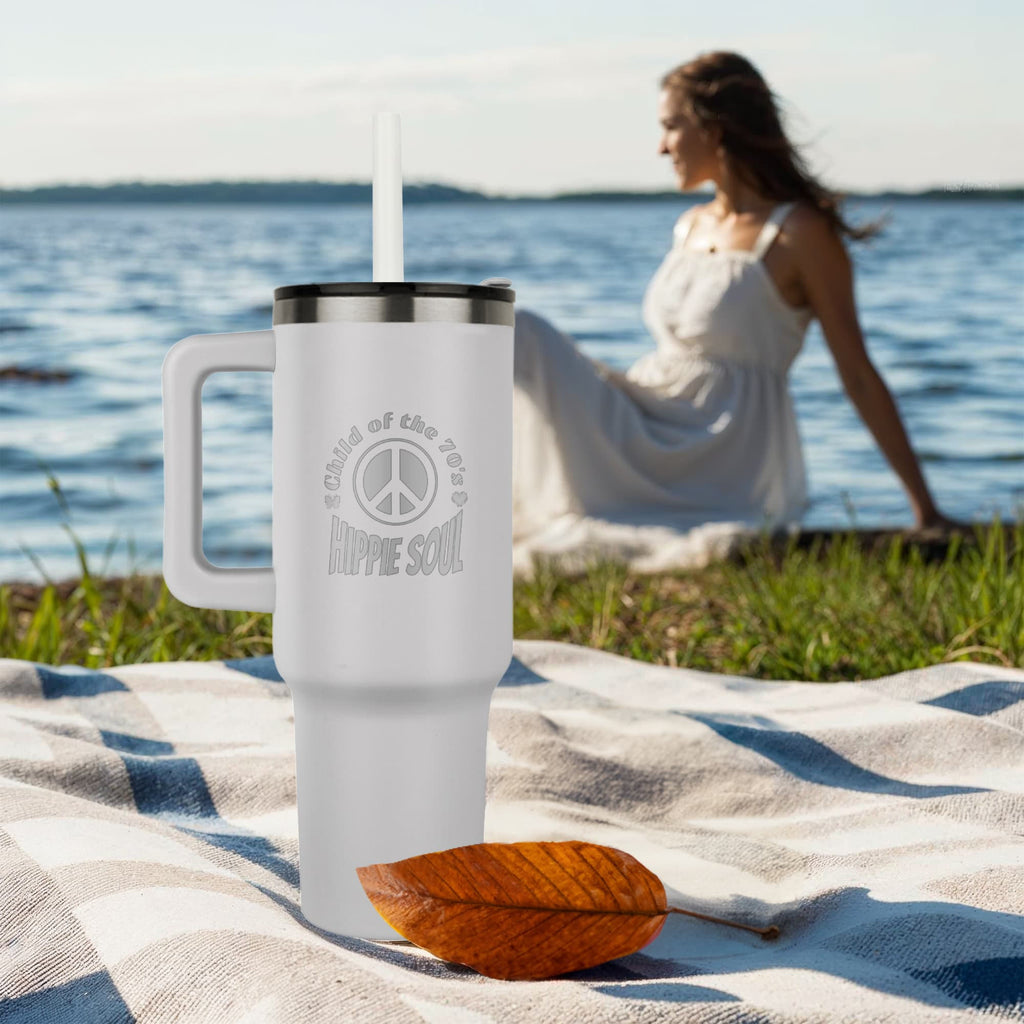 Child of the 70's Hippie Soul Pinnacle 40oz Engraved Tumbler