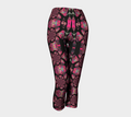 Pink Paisley Pattern Compression Capri Leggings