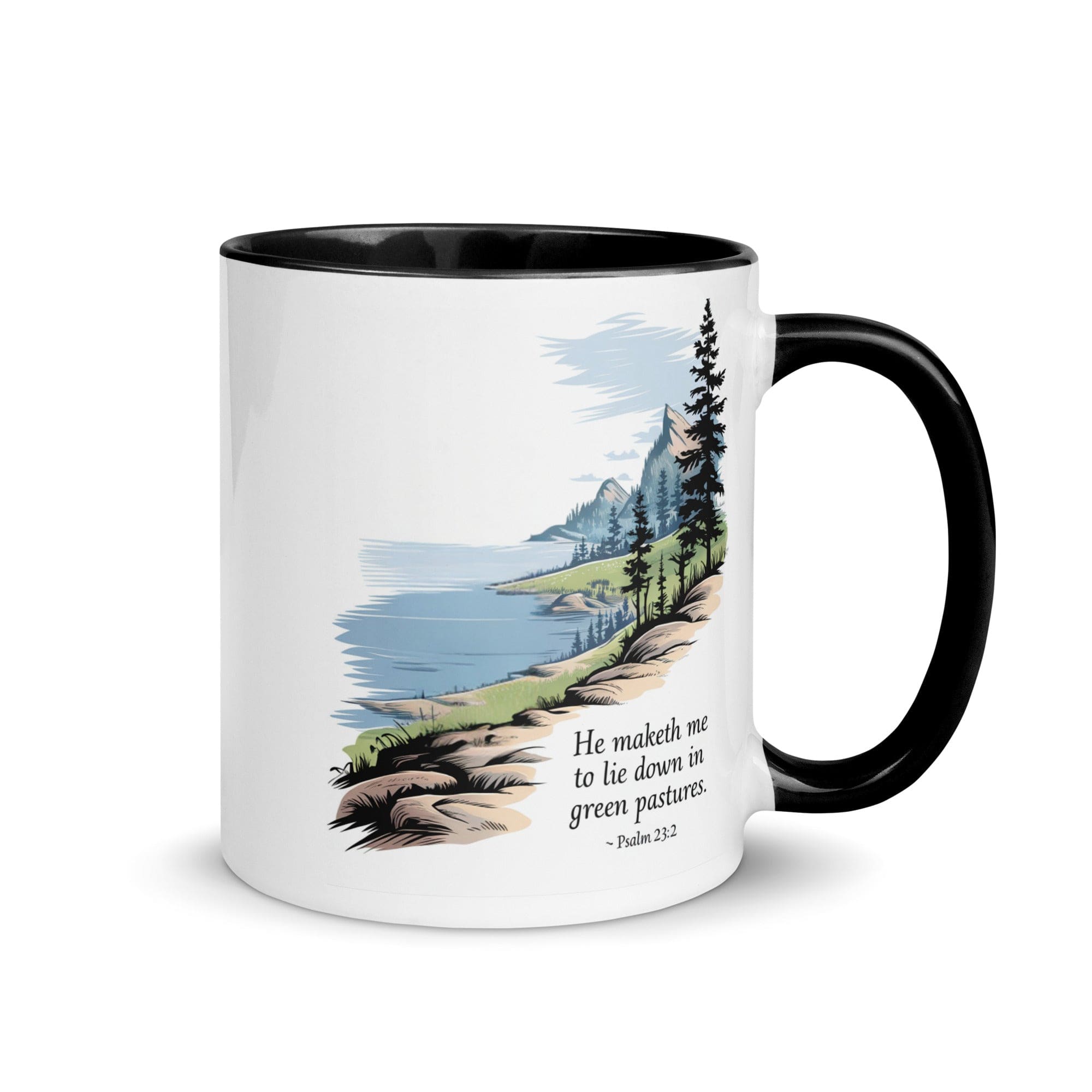Ceramic Mug Gift Mug - Green Pastures | Inspirational Print