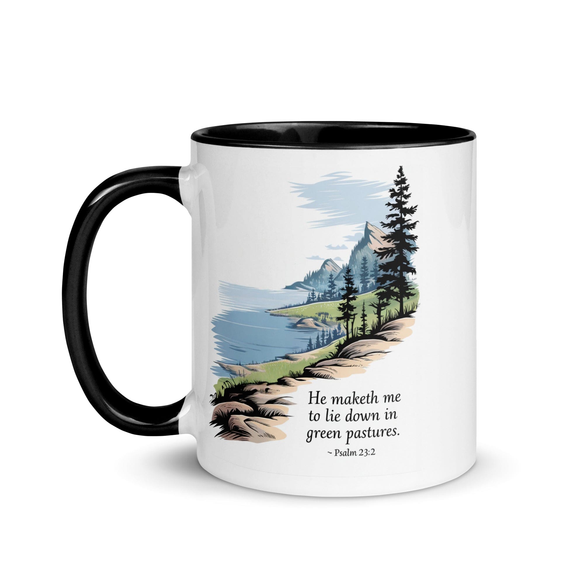 Ceramic Mug Gift Mug - Green Pastures | Inspirational Print