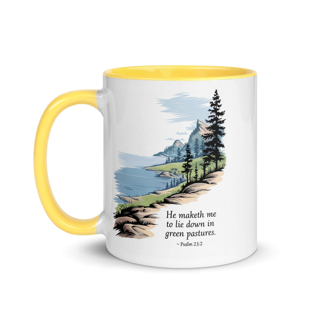Ceramic Mug Gift Mug - Green Pastures | Inspirational Print