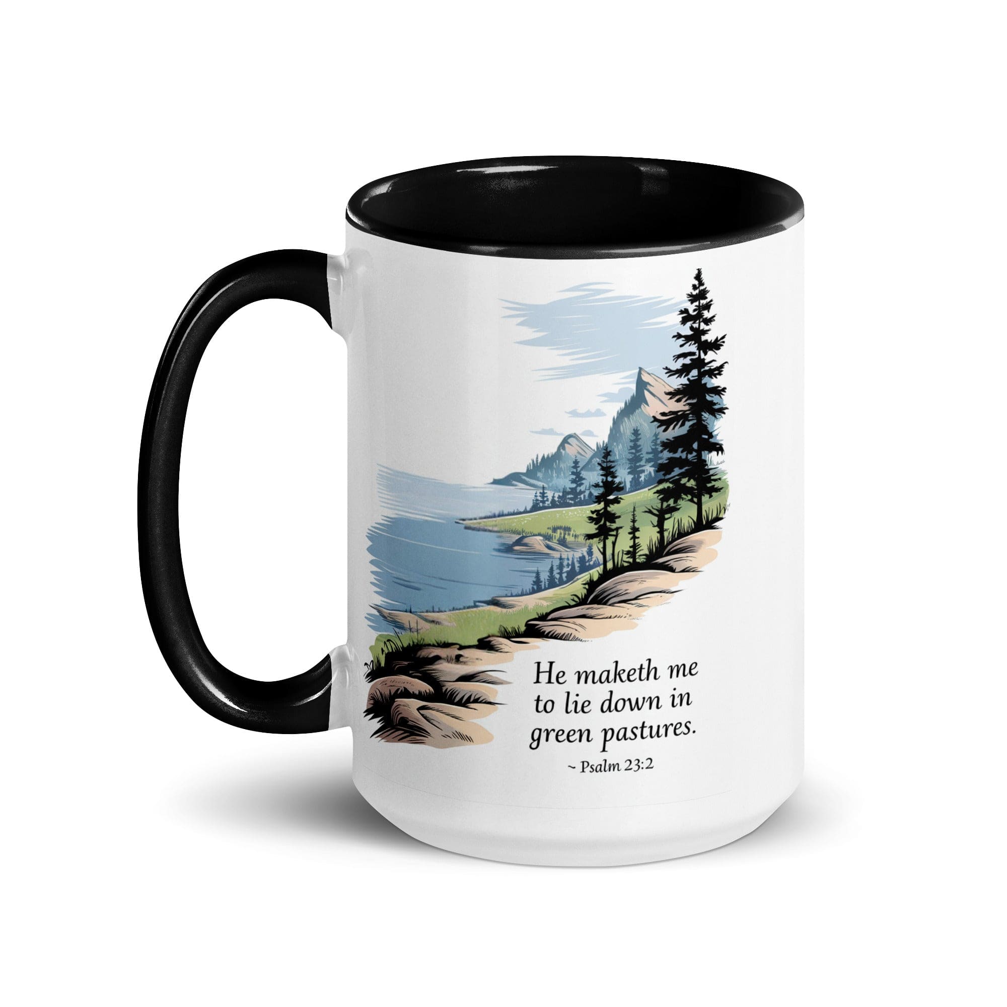 Ceramic Mug Gift Mug - Green Pastures | Inspirational Print
