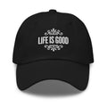 Embroidered Adjustable Baseball Cap - Life is Good Inspirational Hat