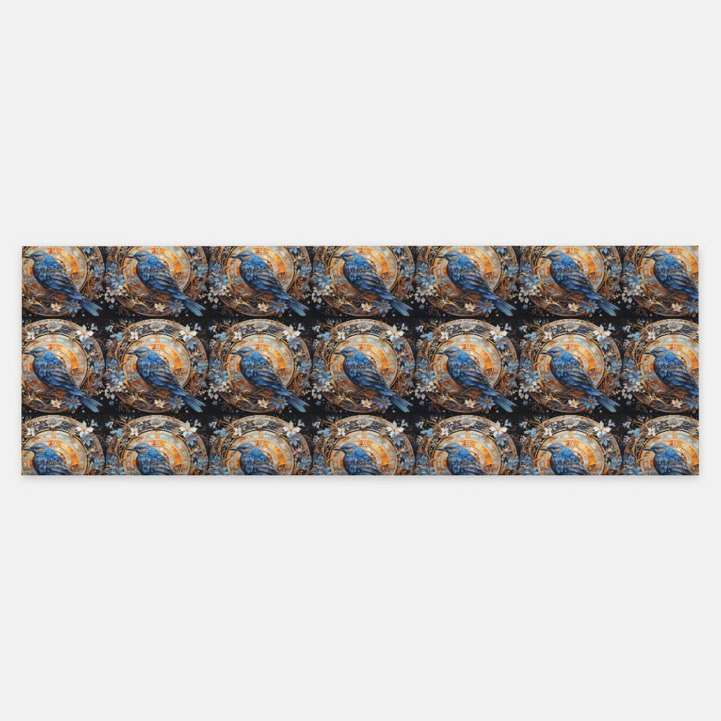 Blue Birds on Navy Pashmina Scarf