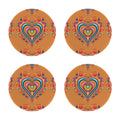 1970s Heart Custom Round Placemat - 4 pack (Made in USA)