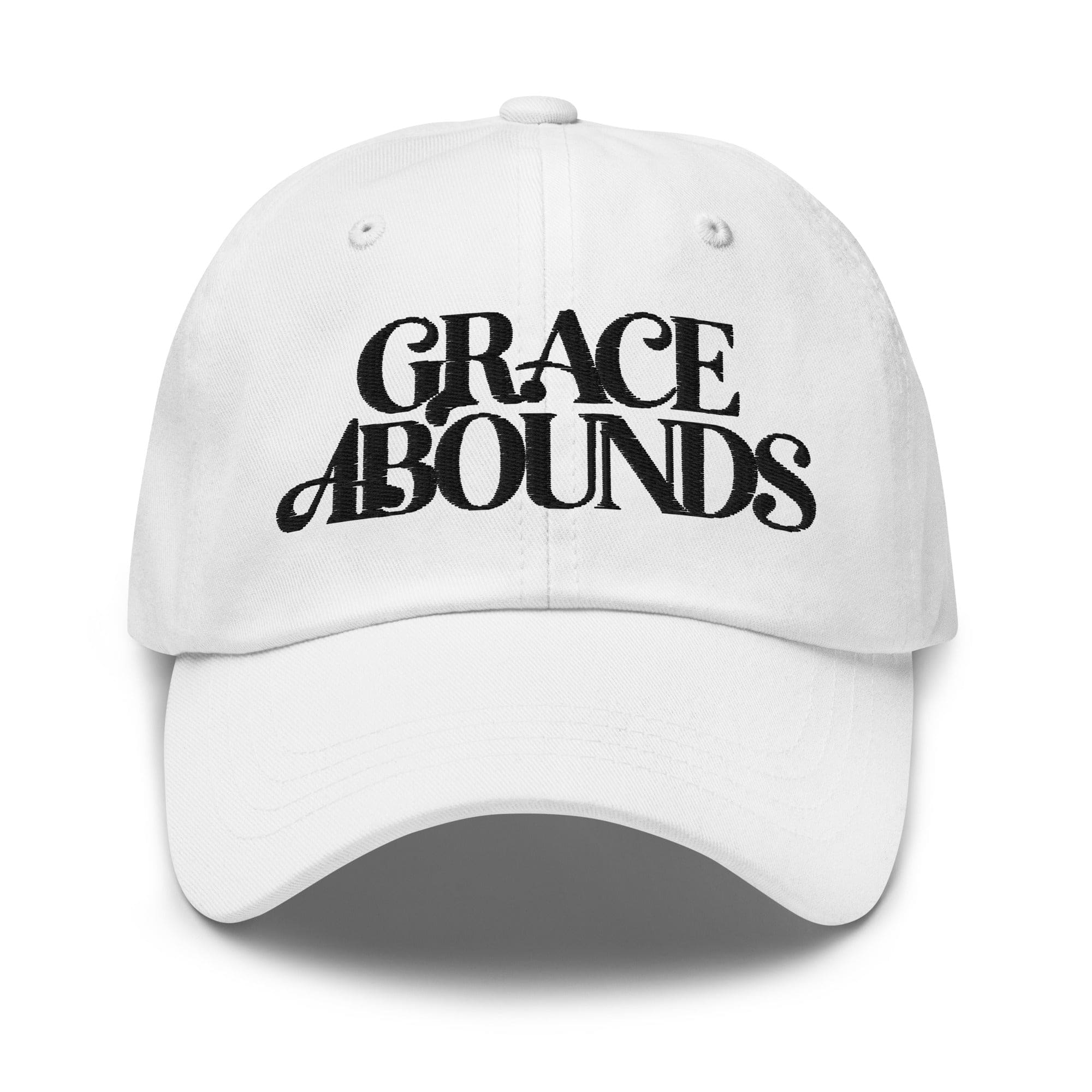 Embroidered Adjustable Baseball Cap - Grace Abounds - F/b