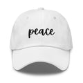 Embroidered Adjustable Baseball Cap - Peace