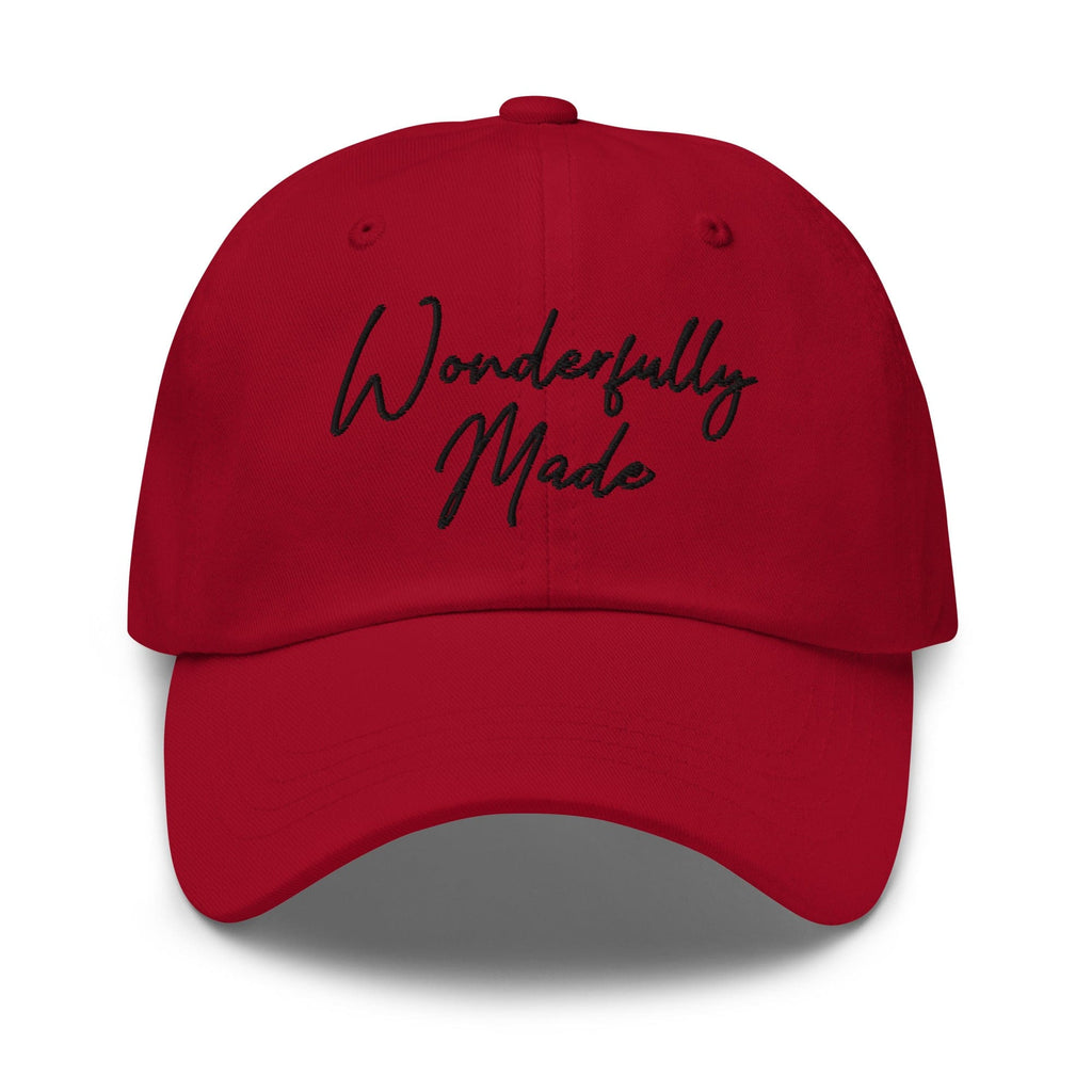 Embroidered Adjustable Baseball Cap - Wonderfully Made - F/b