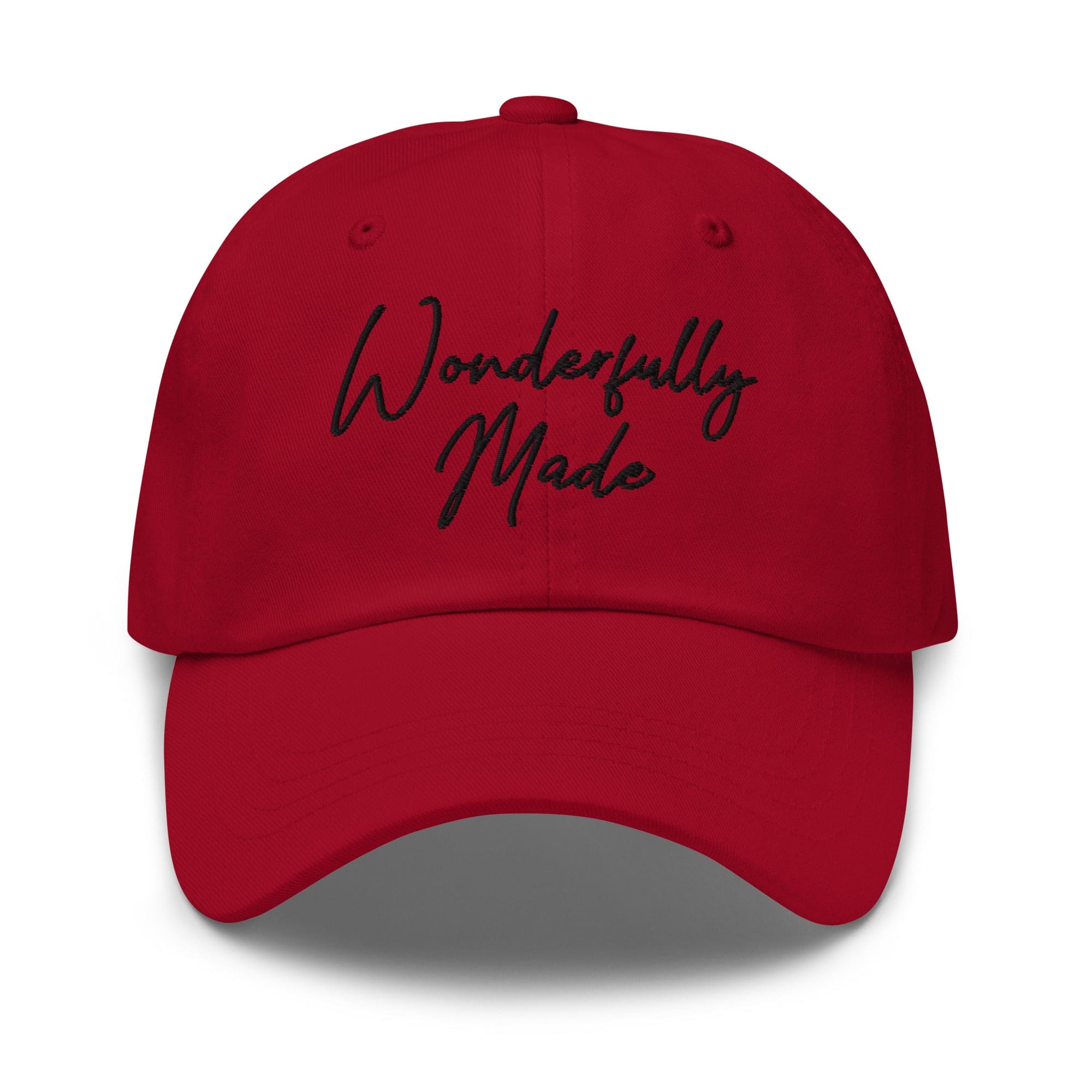 Embroidered Adjustable Baseball Cap - Wonderfully Made - F/b