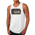 Mens Fitness Tank Top Graphic T-shirt All Glory Belongs to God - Brown