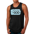 Mens Fitness Tank Top Graphic T-shirt All Glory Belongs to God - Light