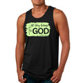 Mens Fitness Tank Top Graphic T-shirt All Glory Belongs to God