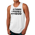 Mens Fitness Tank Top Graphic T-shirt All Things are Possible