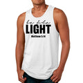 Mens Fitness Tank Top Graphic T-shirt be the Light Inspirational Art