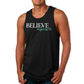 Mens Fitness Tank Top Graphic T-shirt Believe and Achieve