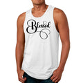 Mens Fitness Tank Top Graphic T-shirt Blessed Black Graphic
