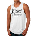 Mens Fitness Tank Top Graphic T-shirt Blessed in Christ