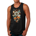Mens Fitness Tank Top Graphic T-shirt Christian Cross Floral Bouquet