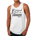 Mens Fitness Tank Top Graphic T-shirt Ephesians - Blessed with Every