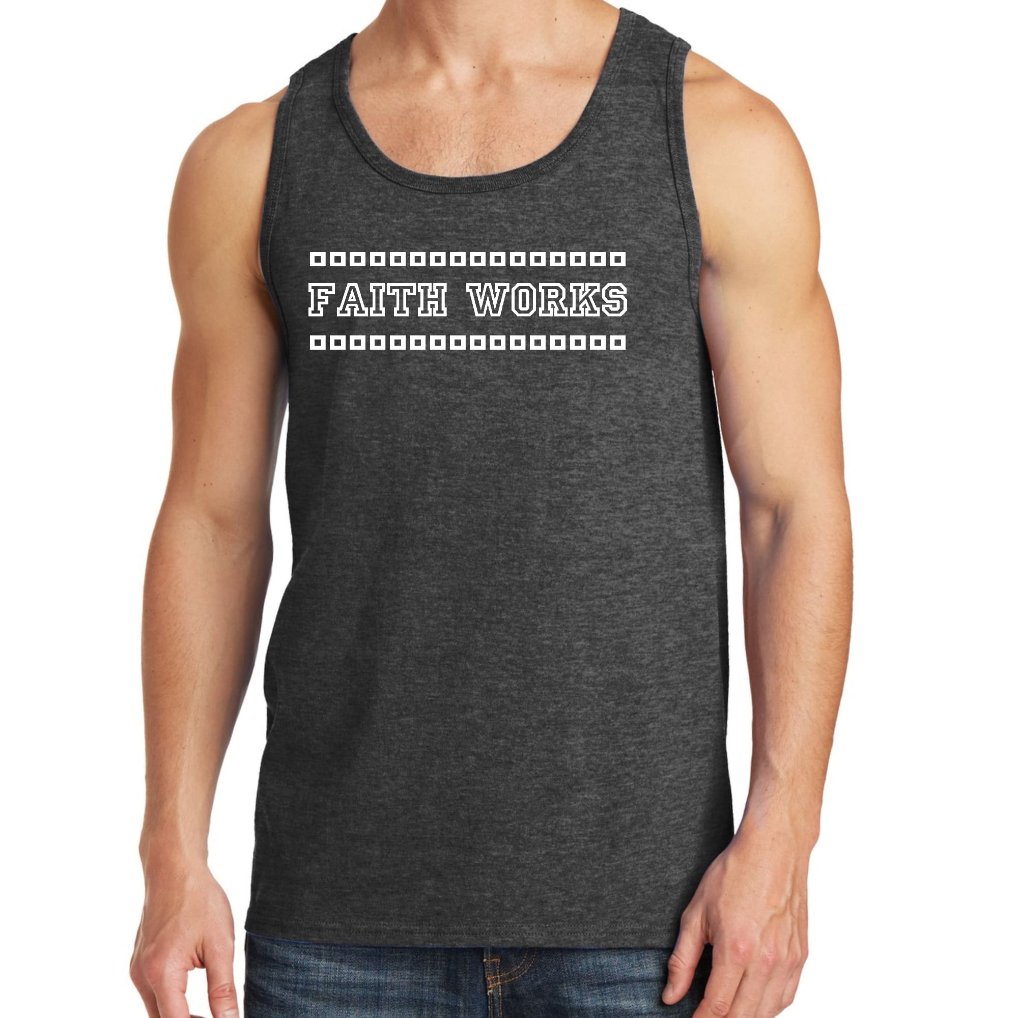 Mens Fitness Tank Top Graphic T-shirt Faith Works