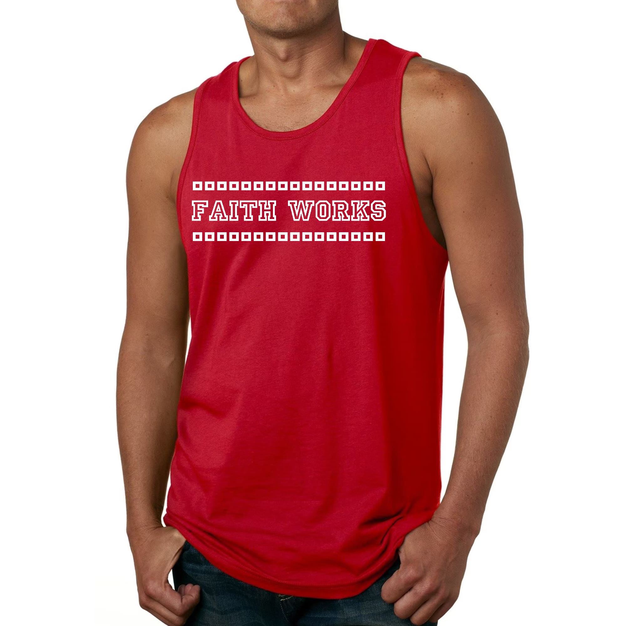 Mens Fitness Tank Top Graphic T-shirt Faith Works