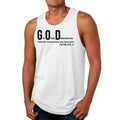 Mens Fitness Tank Top Graphic T-shirt God in the Beginning Print