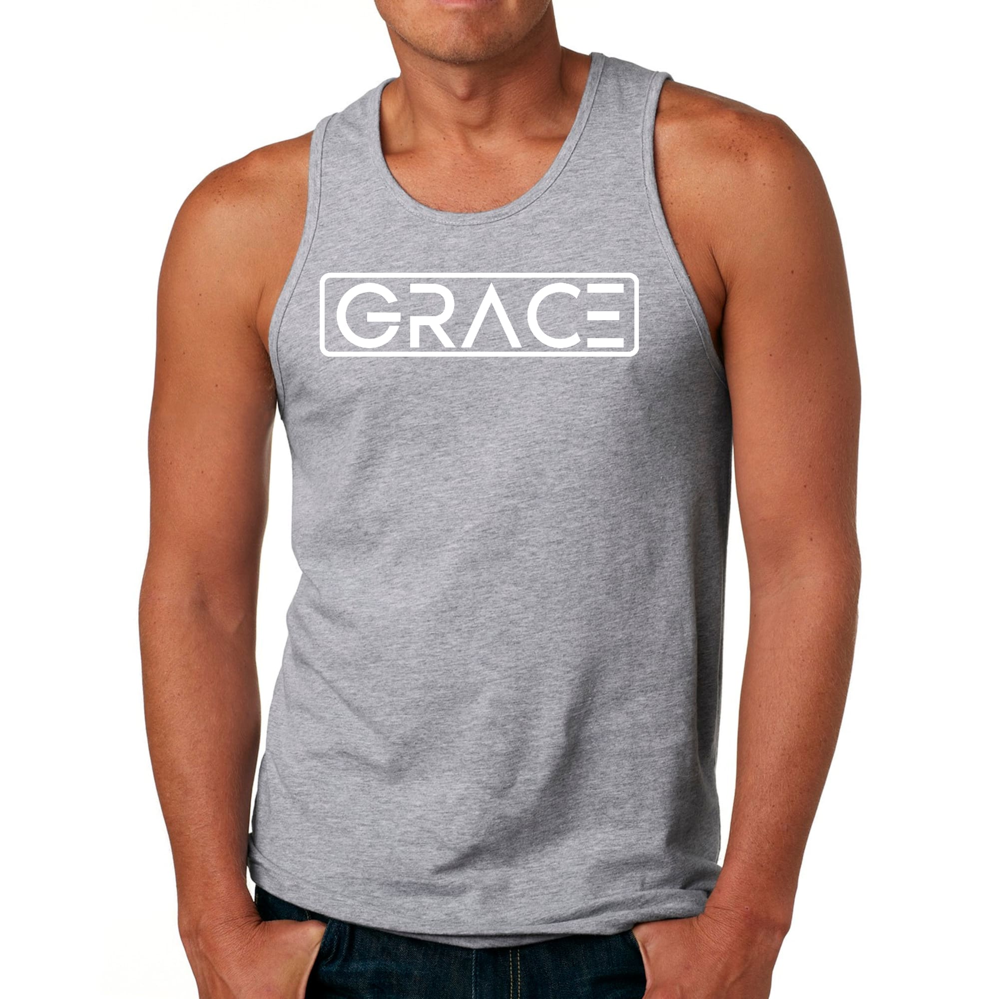 Mens Fitness Tank Top Graphic T-shirt Grace