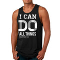 Mens Fitness Tank Top Graphic T-shirt i can do All Things Philippians