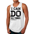 Mens Fitness Tank Top Graphic T-shirt i can do All Things Philippians
