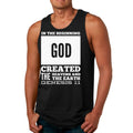 Mens Fitness Tank Top Graphic T-shirt in the Beginning Print