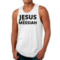 Mens Fitness Tank Top Graphic T-shirt Jesus one Messiah Black